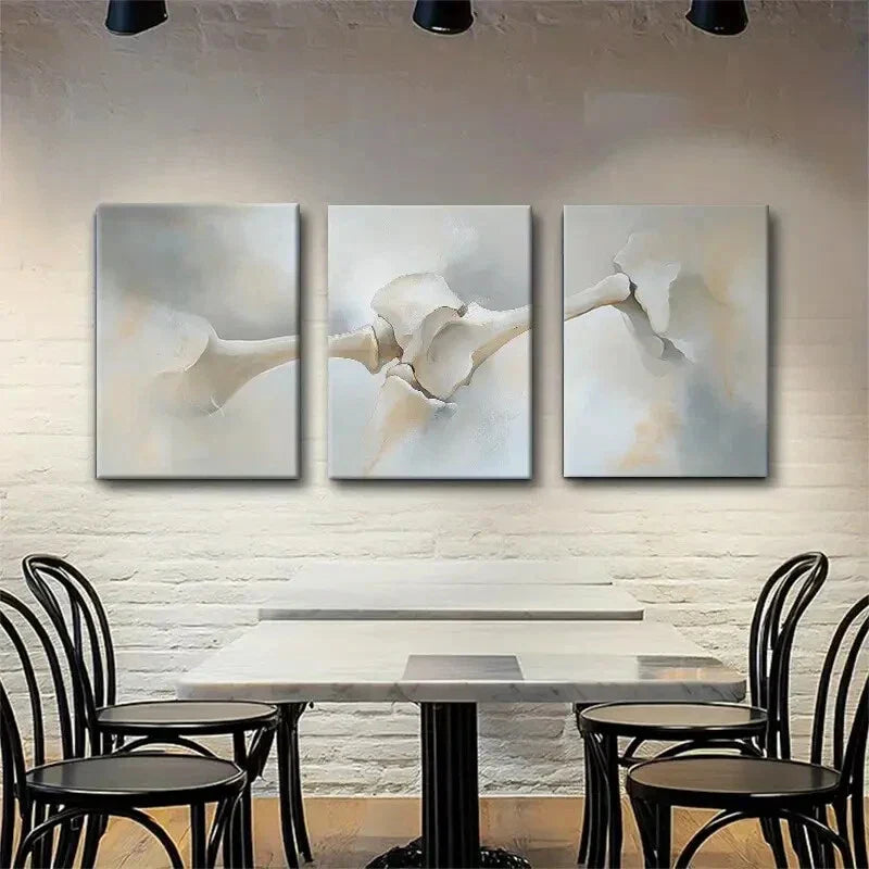 3pcs Abstract Bone Structure Expression Perfect Wall Art Set Canvas Framed 40x60cm - High Quality Print 100% Australian Made Wall Canvas Ready to Hang