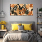 Brown & Yellow Tones Leaf Wall Art Canvas Office Home Room Framed 120x60cm