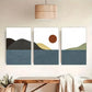 3pcs Minimalism Mountains Landscape Decor Art Metal Print Ready to Hang Art