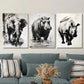 3pcs Featuring Black And White Designs of Metal Print Ready to Hang Art