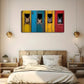 Playful Mice & Cats in Colorful Wall Art Canvas Office Home Room Framed 120x60cm