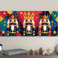 3pcs Set, Art Deco Nutcracker Cartoon Metal Print Ready to Hang Art