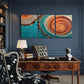 3pcs Abstract Tree Rings Art Modern Metal Print Ready to Hang Art