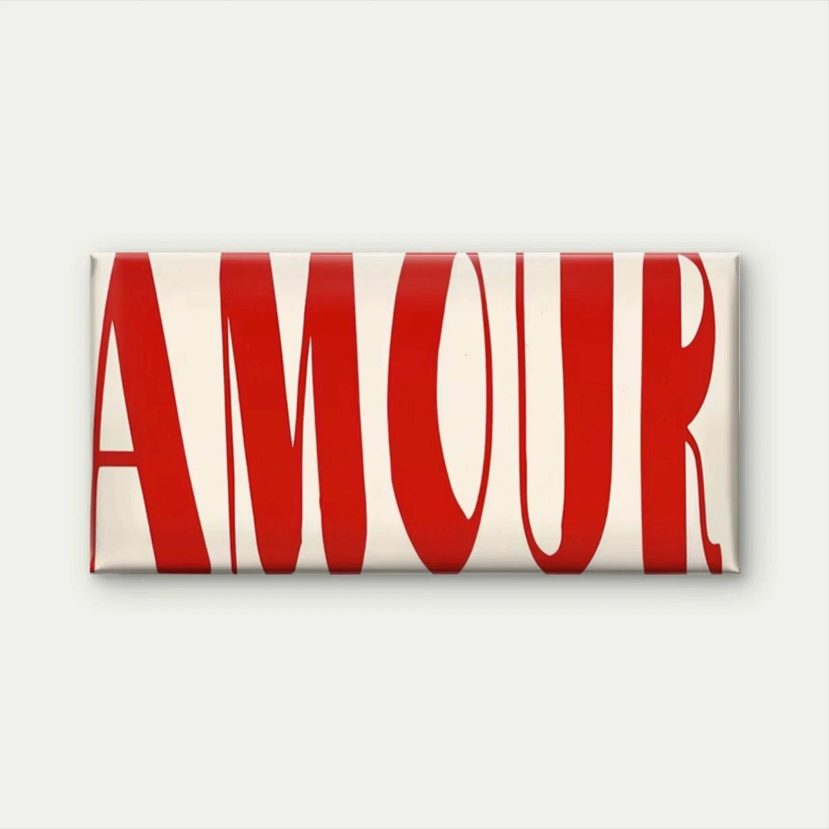 Red Typography "AMOUR" Wall Art Canvas Office Home Room Framed 120x60cm