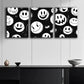 3pcs Joyful Face White Perfect Joy Black Wall Art Set Canvas Framed 40x60cm - High Quality Print 100% Australian Made Wall Canvas Ready to Hang