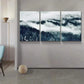 3pcs  Winter Misty Forest Landscape PaintingMetal Print Ready to Hang Art