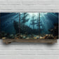 3pcs Sunken Pirate Ship Underwater Shipwreck Metal Print Ready to Hang Art
