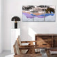 3pcs Sika Deer & Mountain Landscape Metal Print Ready to Hang Art