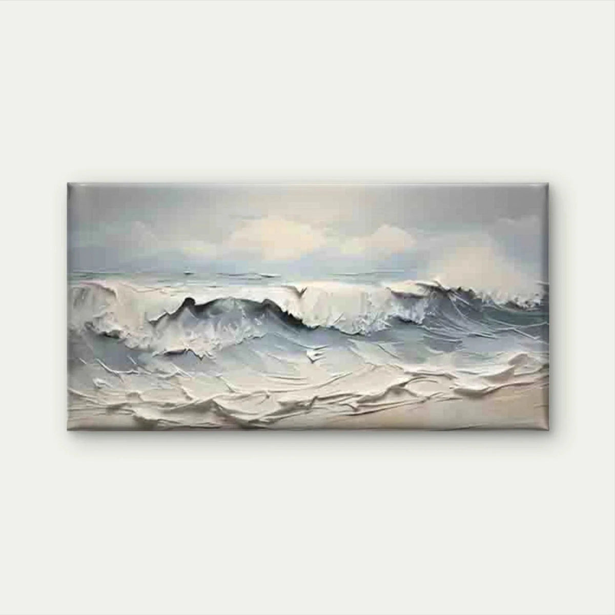 Abstract Ocean Wave Wall Art Canvas Office Home Room Framed 120x60cm