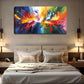 Vibrant Color Explosion Modern Wall Art Canvas Office Home Room Framed 80x45cm
