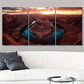 3pcs River Bay Deco Modern Contemporary Metal Print Ready to Hang Art