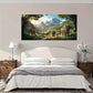 Elephant Family Tropical Wall Art Canvas Office Home Room Framed 80x45cm