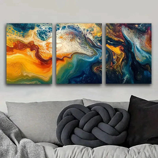 3pcs Rotate the Colorful Different Perfect Wall Art Set Canvas Framed 40x60cm - High Quality Print 100% Australian Made Wall Canvas Ready to Hang