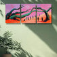 3pcs The pink desert Metal Print Ready to Hang Art
