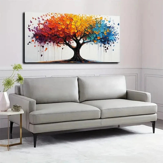 Bohemian Modern Abstract Wall Art canvas office home room framed 120x60cm
