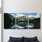 3pcs The Alpine Lake Scenery of The Tatra Mount Metal Print Ready to Hang Art