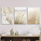 3pcs Beach coast art, seaside plant Metal Print Ready to Hang Art