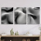 3pcs Black and White Abstract Twisted Metal Print Ready to Hang Art