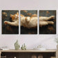 3pcs Whimsical Twist on Classic Metal Print Ready to Hang Art