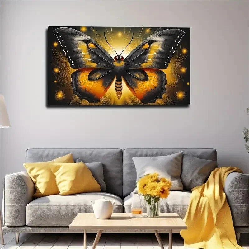 Modern Bohemian Wall Art Canvas Office Home Room Framed 80x45cm