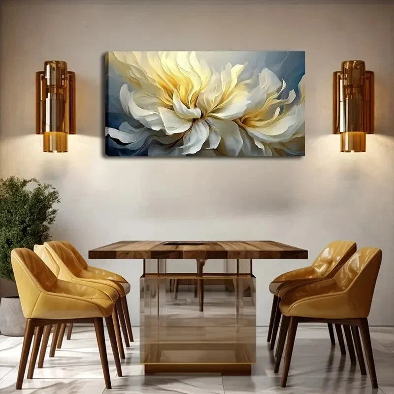 A Blooming Flower Perfect Wall Art Canvas Office Home Room Framed 80x45cm