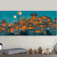 3pcs Bustling city Art Painting Metal Print Ready to Hang Art