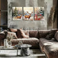 3pcs Moose in Snow Triptych   Wall Art Set Canvas Framed 40x60cm - High Quality Print 100% Australian Made Wall Canvas Ready to Hang
