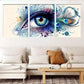 3pcs Vibrant Abstract Eye & Peacock Feather   Wall Art Set Canvas Framed 40x60cm - High Quality Print 100% Australian Made Wall Canvas Ready to Hang