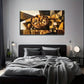 Abstract Kitchen Dining Wall Art Canvas Office Home Room Framed 120x60cm