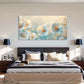 Golden Accents Elegant Blue Wall Art Canvas Office Home Room Framed 120x60cm
