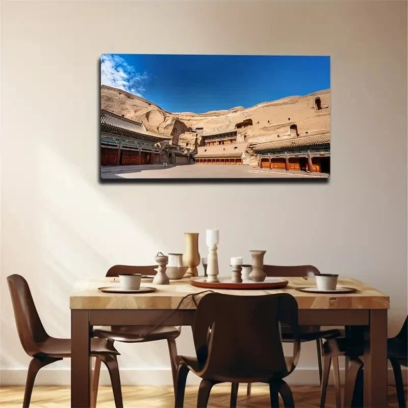 The House Magical Wall Art Canvas Office Home Room Framed 80x45cm