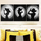 3pcs  The girl under the circle  Wall Art Set Canvas Framed 40x60cm - High Quality Print 100% Australian Made Wall Canvas Ready to Hang
