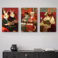3pcs Decorative Mural Anime Modern Metal Print Ready to Hang Art