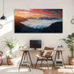 Clouds And Dramatic Pink Sky Wall Art Canvas Office Home Room Framed 120x60cm