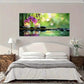 Orchids & Candles Peaceful Wall Art Canvas Office Home Room Framed 120x60cm