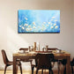 Daisies Against A Blue Wall Art Canvas Office Home Room Framed 120x60cm