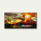 Mountain Dark Cloud Abstract Wall Art Canvas Office Home Room Framed 80x45cm