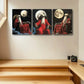 3pcs Old for Man Skeleton Metal Print Ready to Hang Art