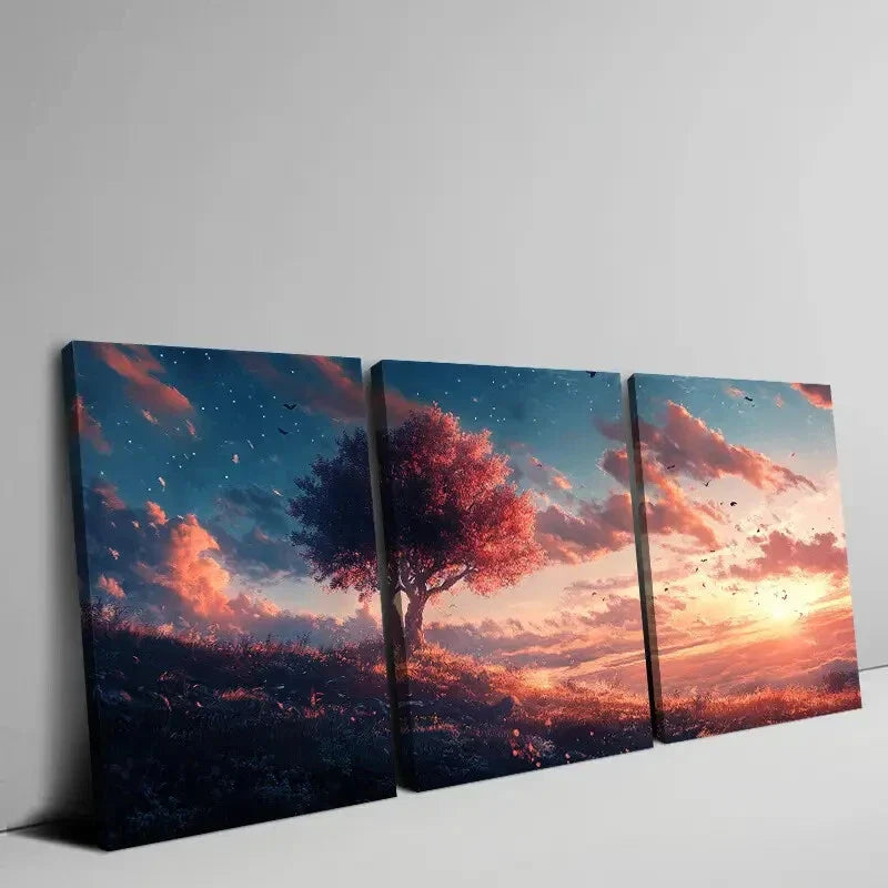 3pcs Abstract Vibrant Natural Scenery Wall Art Set Canvas Framed 40x60cm - High Quality Print 100% Australian Made Wall Canvas Ready to Hang