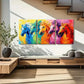 3pcs Colorful Abstract Horse Metal Print Ready to Hang Art