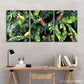 3pcs Leaves and Parrots Animal and Plant Poster Metal Print Ready to Hang Art