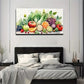 Vibrant Fruits And Vegetables Wall Art Canvas Office Home Room Framed 80x45cm