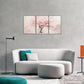 3pcs Pink & White Abstract Botanical Prints Metal Print Ready to Hang Art