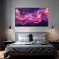 Vibrant Cosmic Nebula Purple Wall Art Canvas Office Home Room Framed 120x60cm