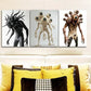 3pcs Eye monster Art Painting  Metal Print Ready to Hang Art