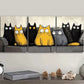 3pcs Modern Art Deco Cat Contemporary Wall   Art Set Canvas Framed 40x60cm - High Quality Print 100% Australian Made Wall Canvas Ready to Hang