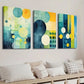 3pcs Abstract Colorful Circle Wall Art Set Canvas Framed 40x60cm - High Quality Print 100% Australian Made Wall Canvas Ready to Hang