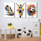 3pcs Colorful Sneakers Sports Theme Metal Print Ready to Hang Art