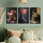 3pcs Elegant skeleton art, dark academic Metal Print Ready to Hang Art