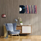 3pcs Colorful Album Spines & Black Classic Record Metal Print Ready to Hang Art